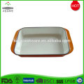 Venta al por mayor esmalte barato para hornear Pan de hierro fundido Rectangular Dish Baker